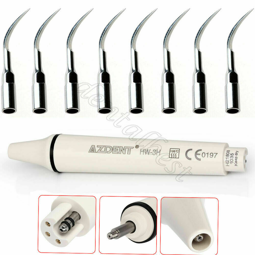 Ultrasonic Piezo Scaler Handpiece Fit EMS WOODPECKER+10 pcs Scaler Perio Tips P1
