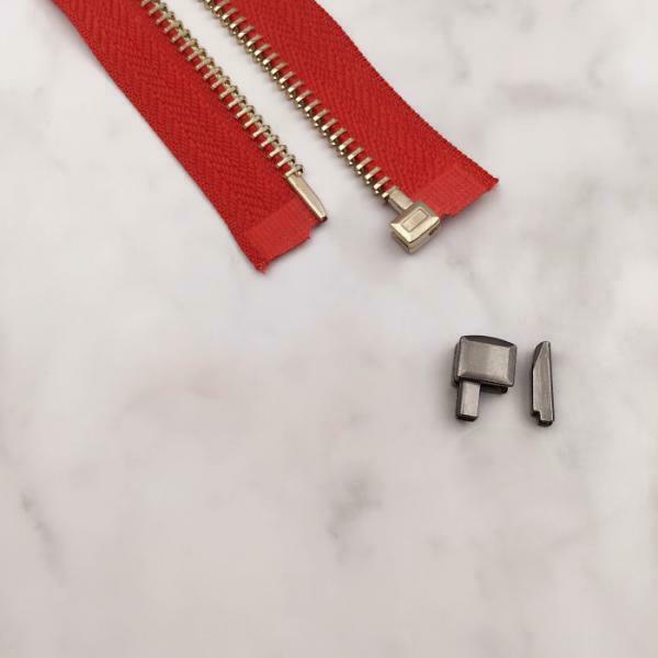40Sets #5 Metal Zipper Latch Slider Retainer Bottom Stopper Insertion Pin
