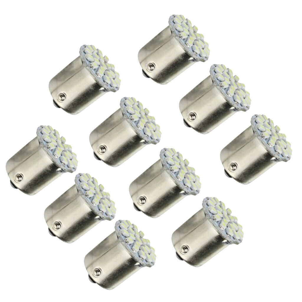 10x Super White 1156 1206 22SMD Brake Stop/Backup Reversing/Tail Light Lamps