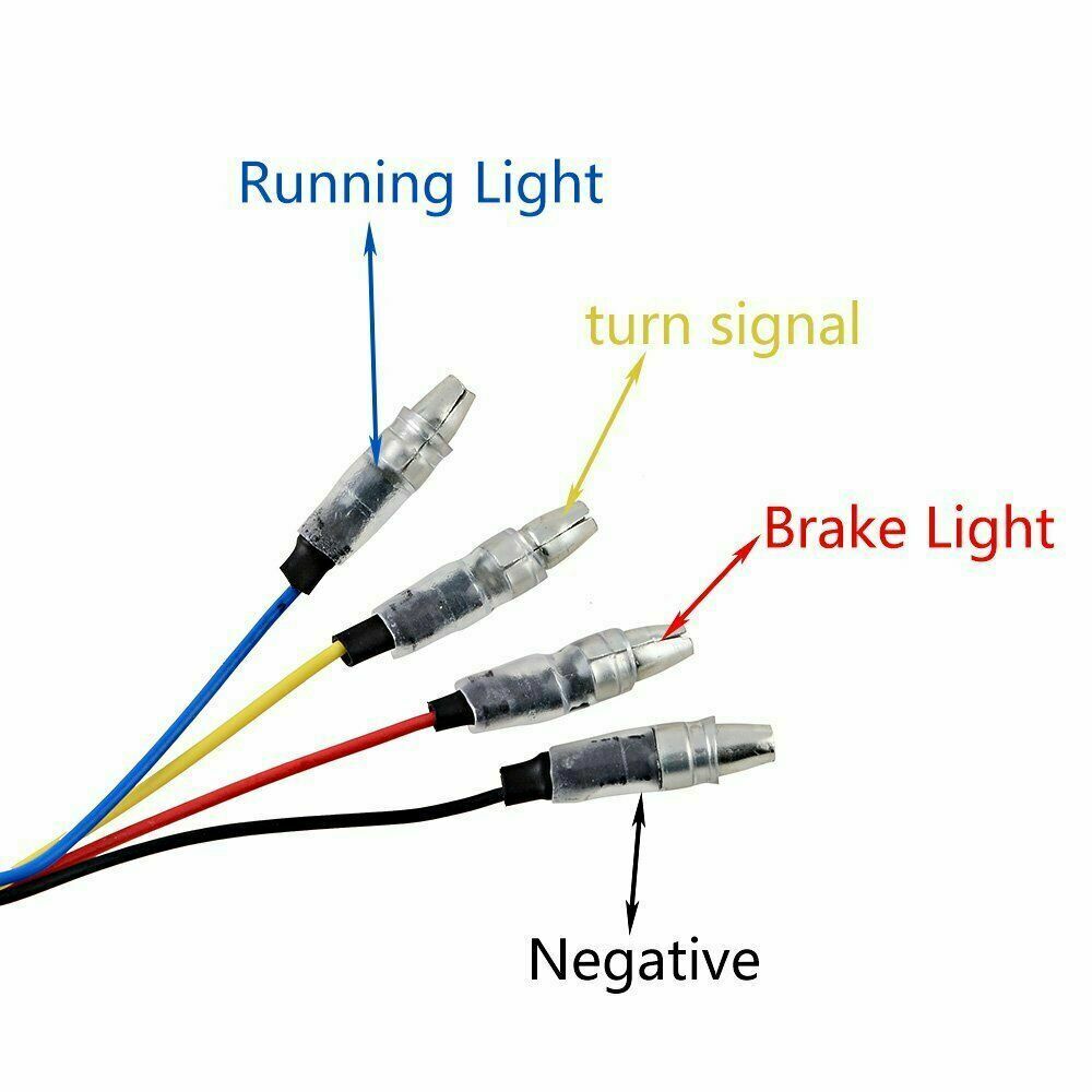 4PCS LED 8mm Motorcycle Turn Signal Indicator Light Amber Blinker Universal Fit