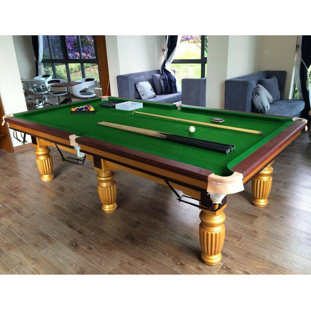 9ft Worsted Pool Table Cloth Billiard Felt with Cushion Rail Bars Green