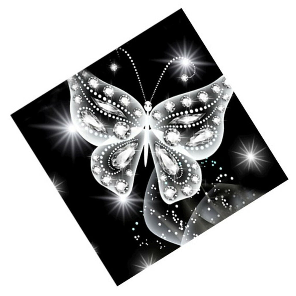 Crystal Butterfly Diamond Painting Embroidery DIY Paint By Number Kit Decor