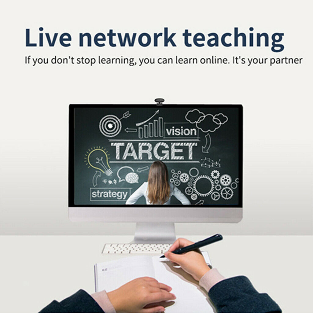 1080P HD Desktop USB Webcam With Microphone Auto Focus For Online Teaching