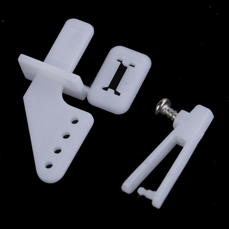 10 sets medium lock on nylon control horn and clevis 21mm set rudderJ Tt