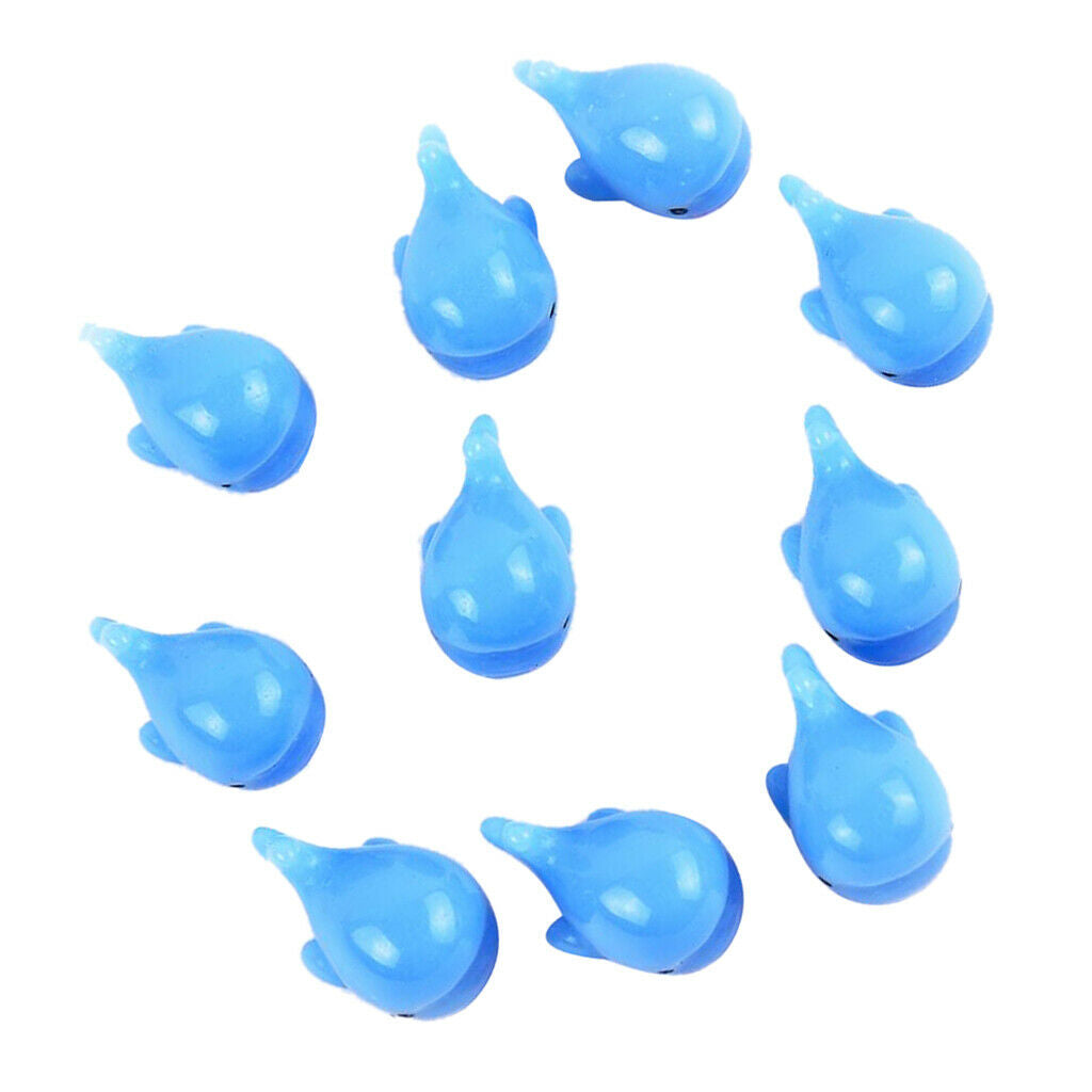 10pcs Aquarium Micro Landscape Decoration Fish Tank Ornament Dolphin Blue