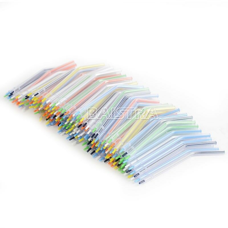 200PCS Dental Spray Disposable Nozzles Tips Colorful for 3 Way Air Water Syringe