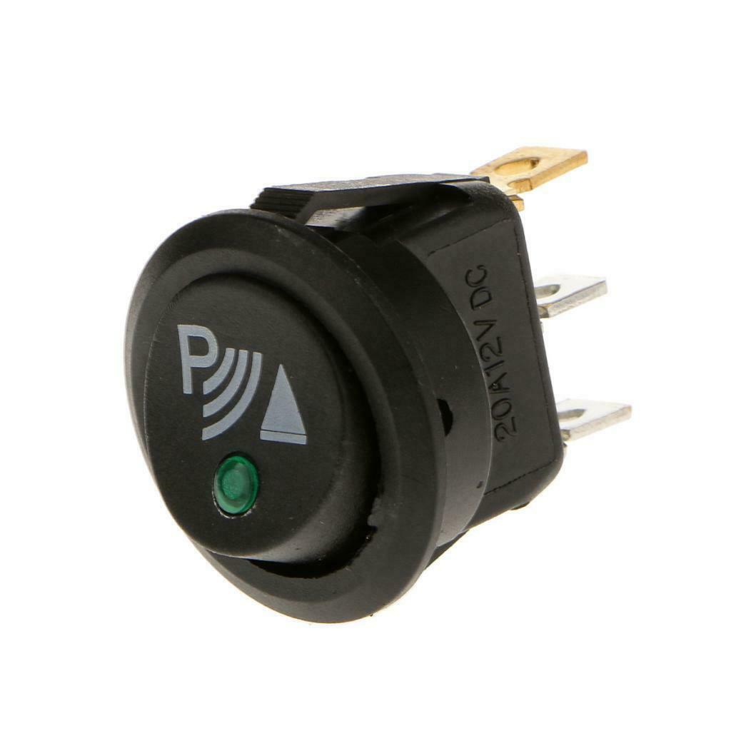Round 3 Pin P Rocker ON/OFF Switch Parking Reverse Sensor Illuminated