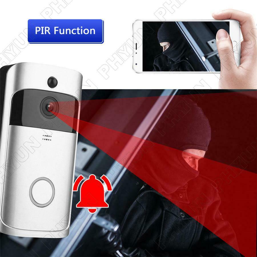 Home Wireless Smart WiFi DoorBell IR Video Visual Camera Intercom Security Kit