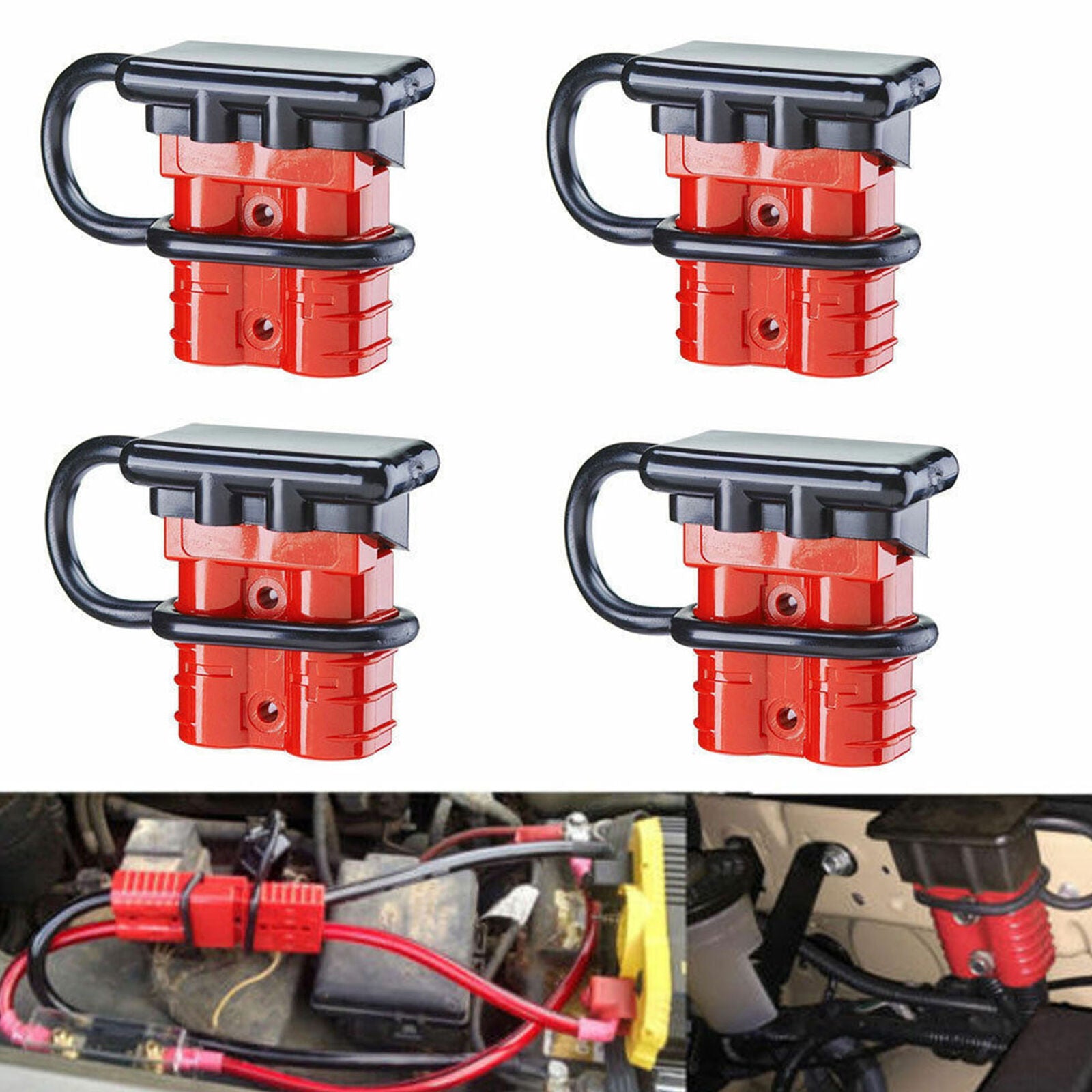 4pcs 50A Car COPPER LUG BATTERY CABLE CONNECTOR Quick Disconnect Winch Plug Set