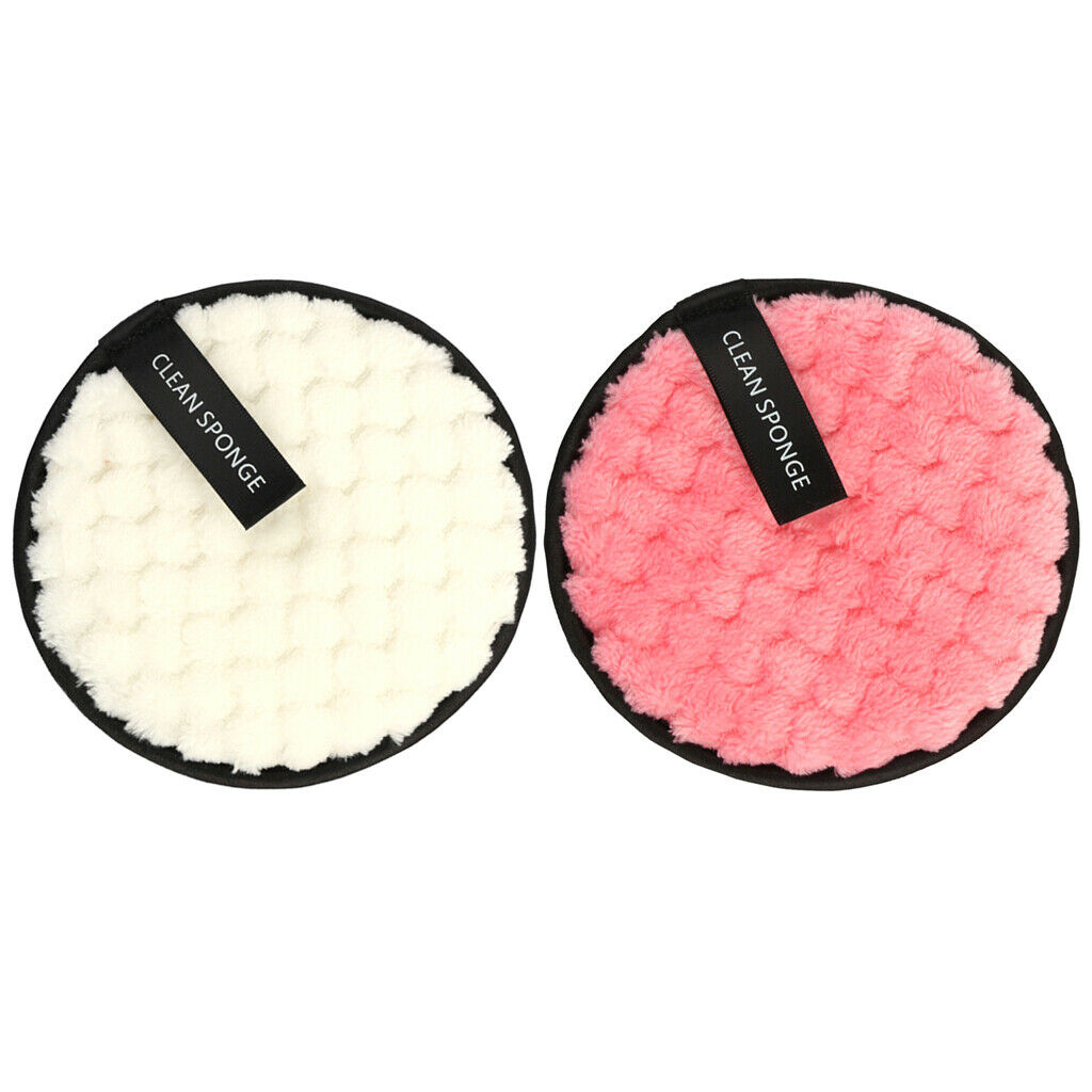 2pcs Face Cleaner Facial Wash Sponge Pads Cosmetic Makeup Remover Puff 12cm