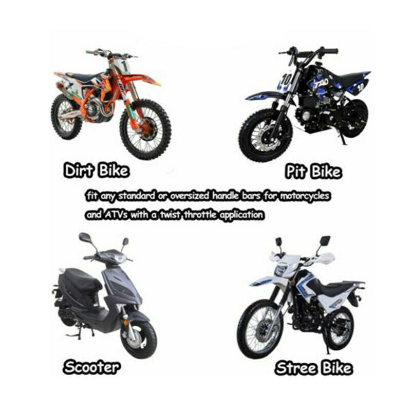 Left Right 7/8" 22mm Handlebar Grip Handle Bar Plugs Universal Fit Motorcycle