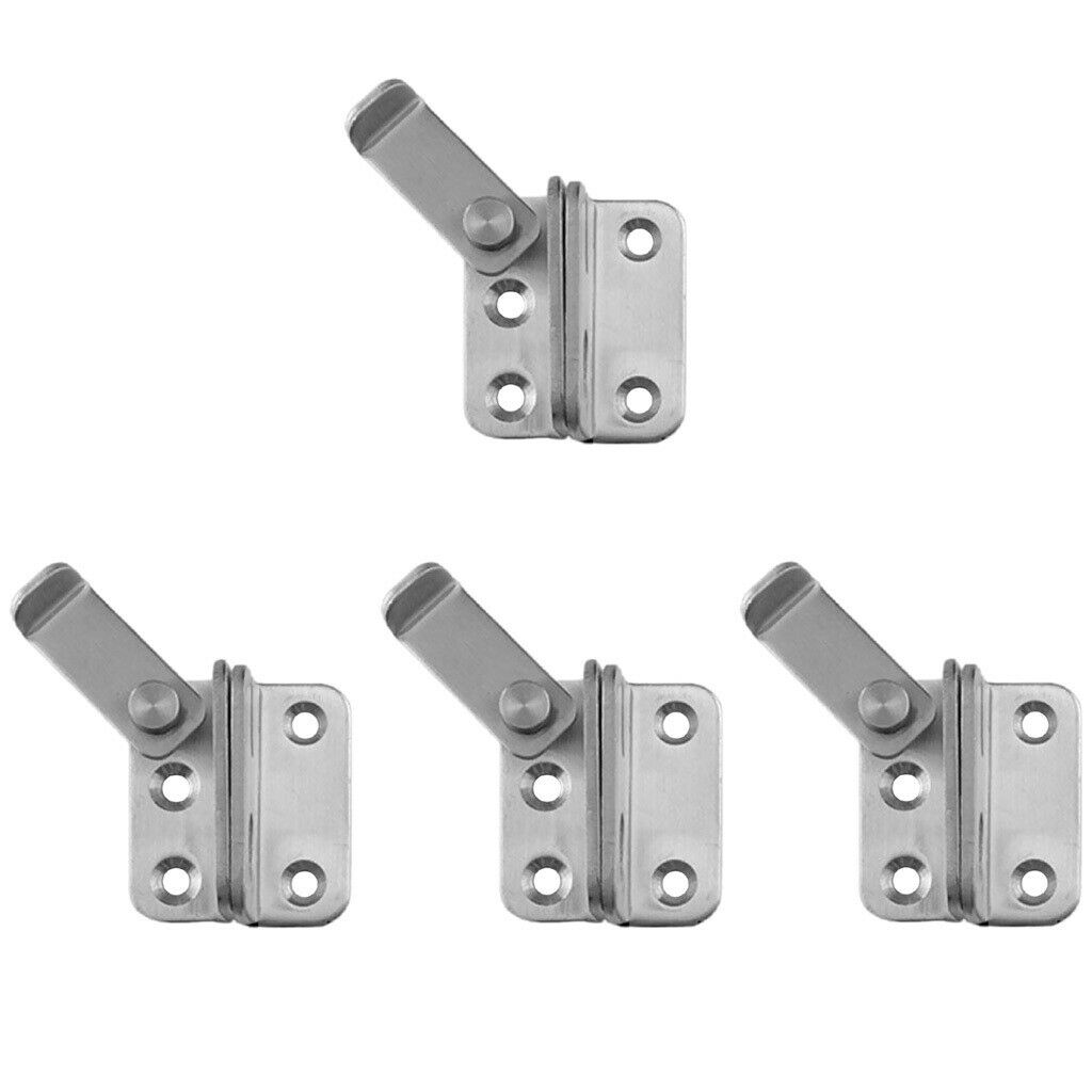4pcs Stainless Steel Hasp Latch Lock Sliding Door for Window Gate Cabinet Buckle
