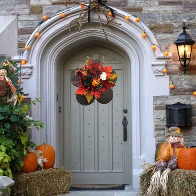 Halloween Pumpkin Petal Pendant Hanging Floral Garland Home Party Decoration