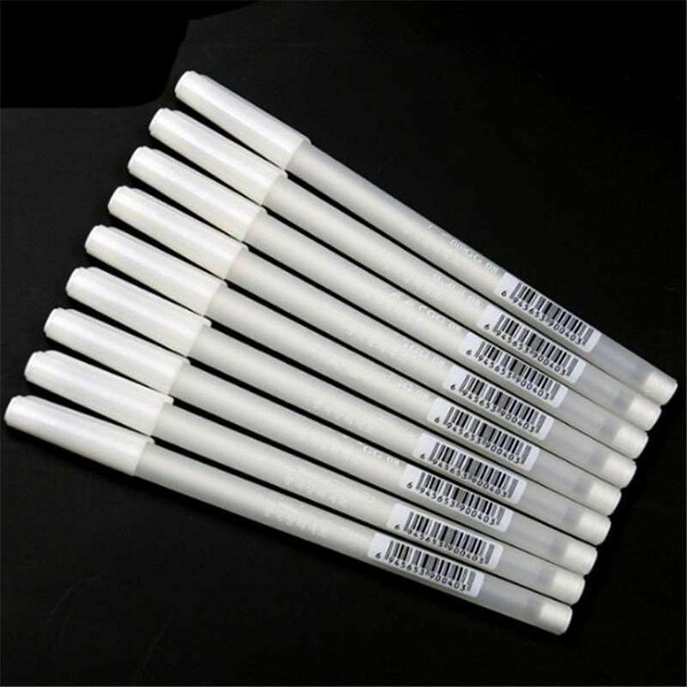 0.8mm White Ink Color Photo Album Gel Pen Archival Stationery Office Supplies