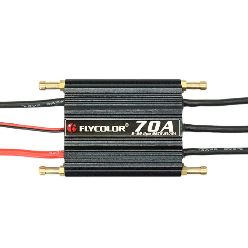 1X(Flycolor 70A Brushless ESC for RC Boat 2-6S with 5.5V/5A BEC C3E1)