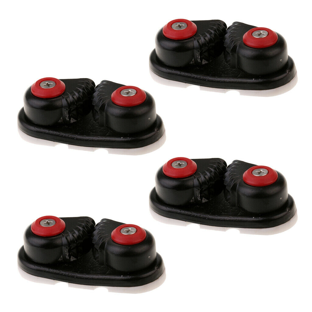 4 Pieces Plastic Sailboat Cam Cleat for Dia. 10-14mm Rope Sailing Cam Cleats