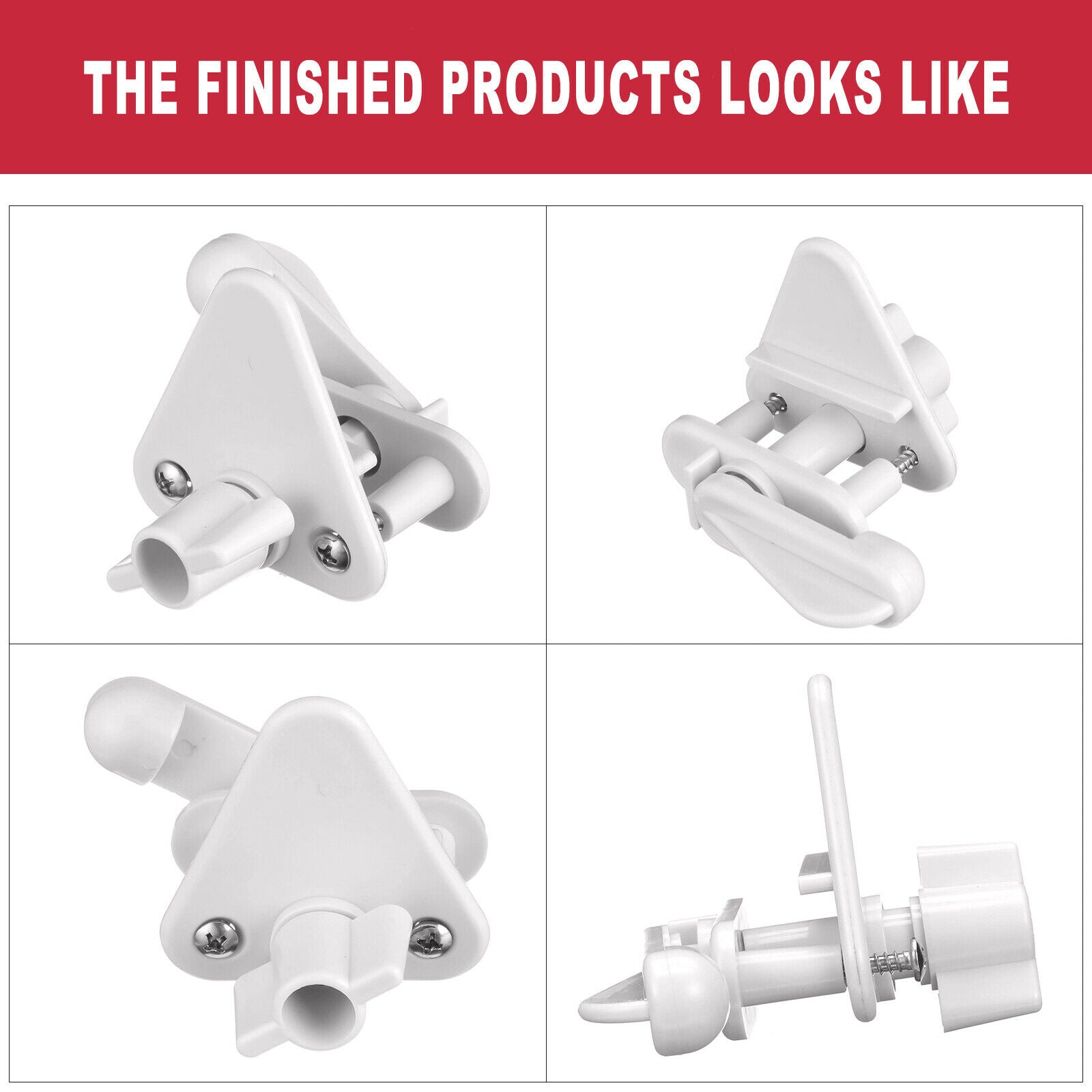 4pcs Gray Pontoon Boat Door Latch for 1 "1-1 / 8" and 1-1 / 4 Tubes