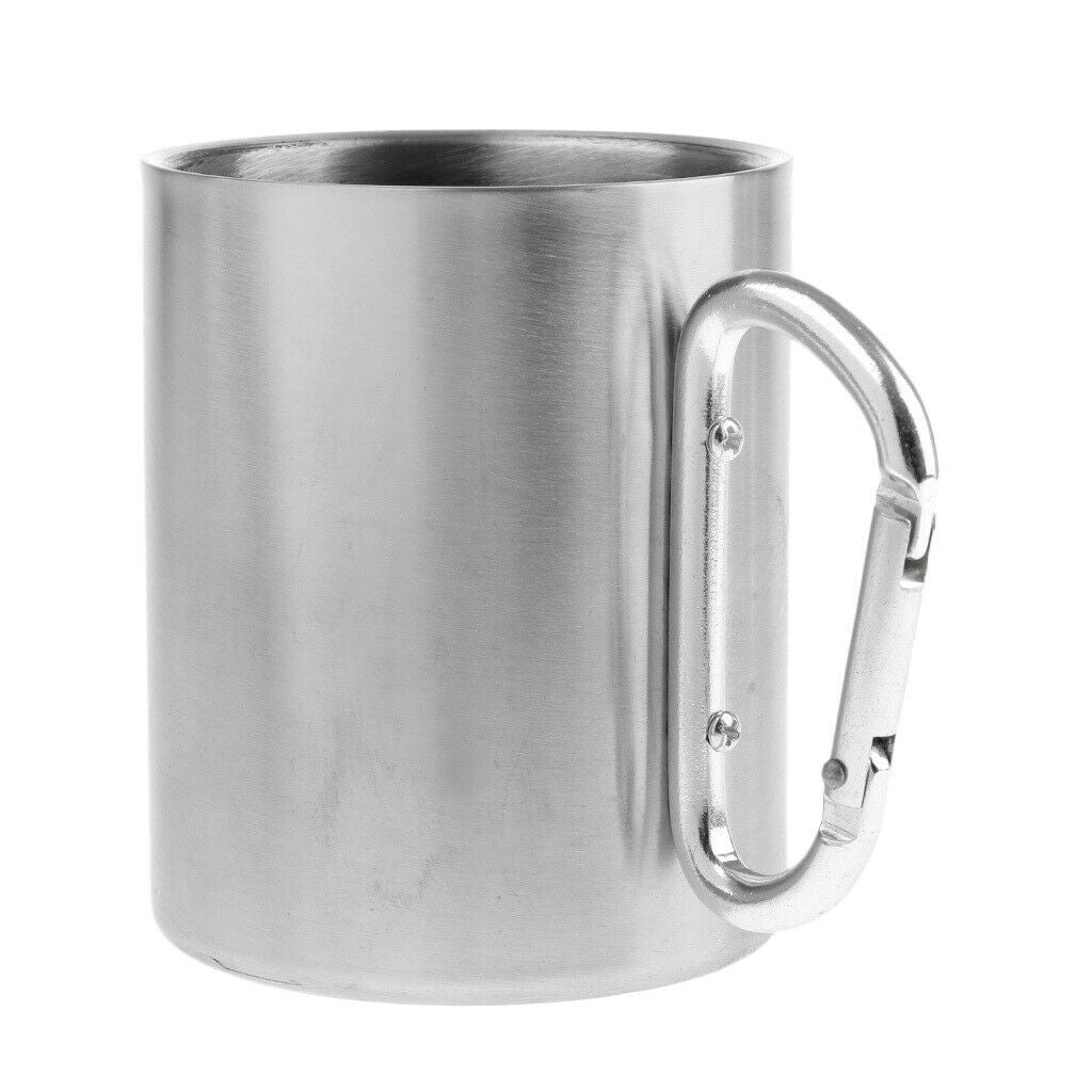 2X Outdoor Hiking Cup Double Wall Stainless Steel Travel Mug for Mountaineering