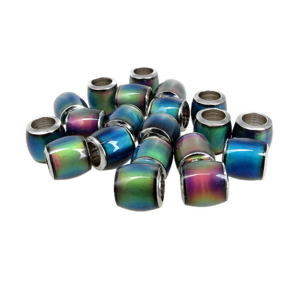 30Pcs Color Change   Sensitive Loose Beads Barrel Spacer Accessory DIY