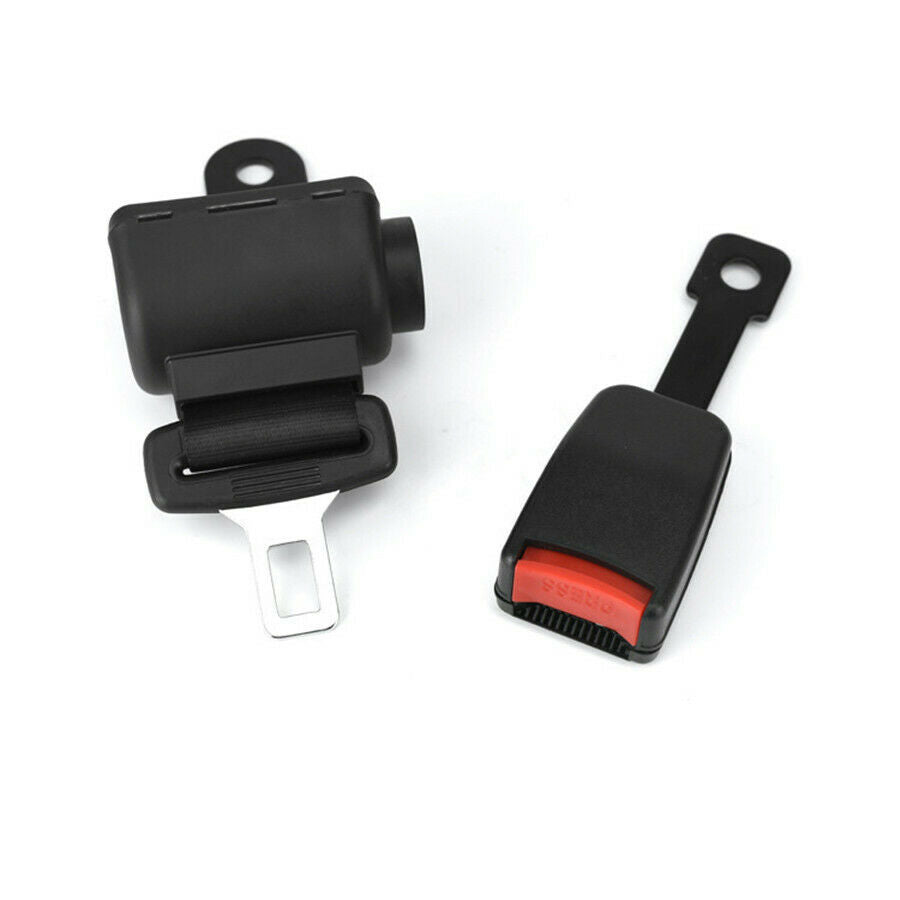 Universal 2 Point Seat Belt Car Safety Seatbelt Buckles Nylon Straps Retractor