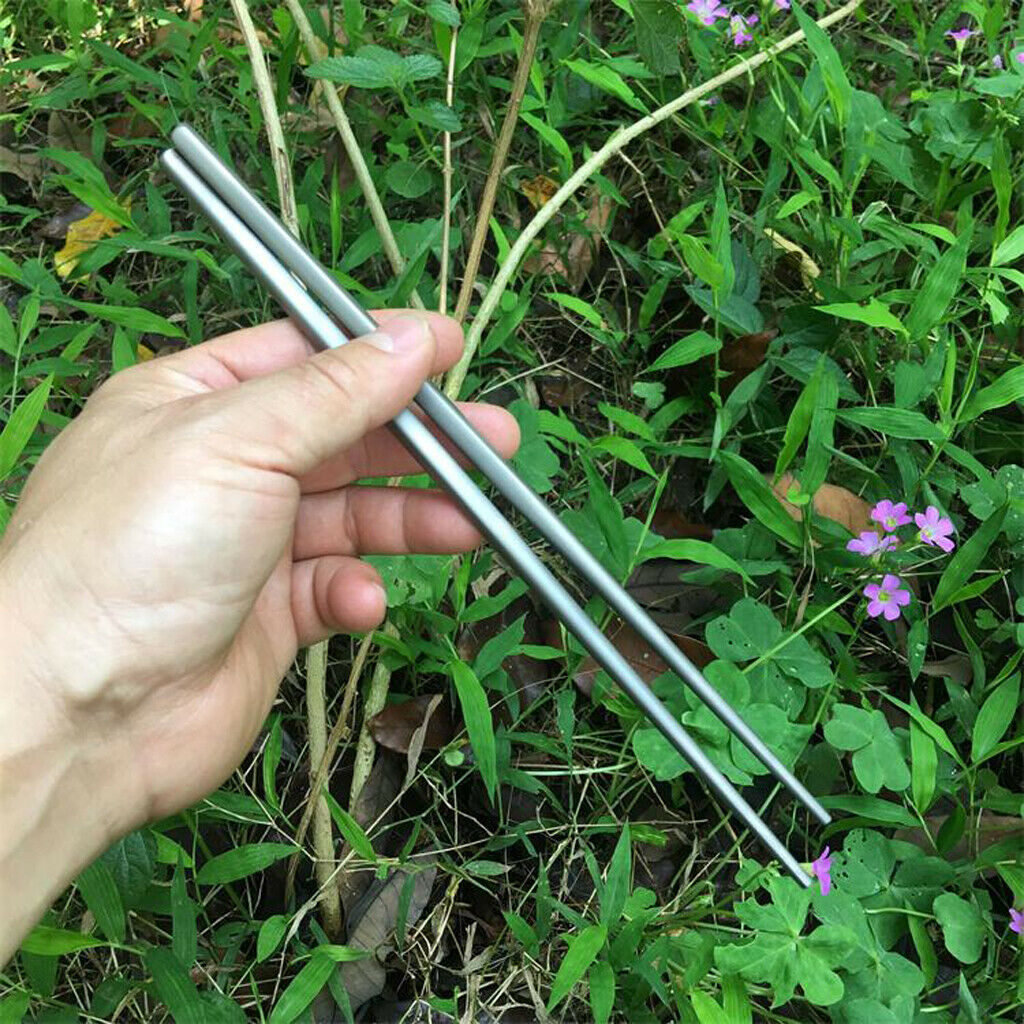 1 Pair Reusable Non- Portable Chopsticks Titanium Exquisite Utensils