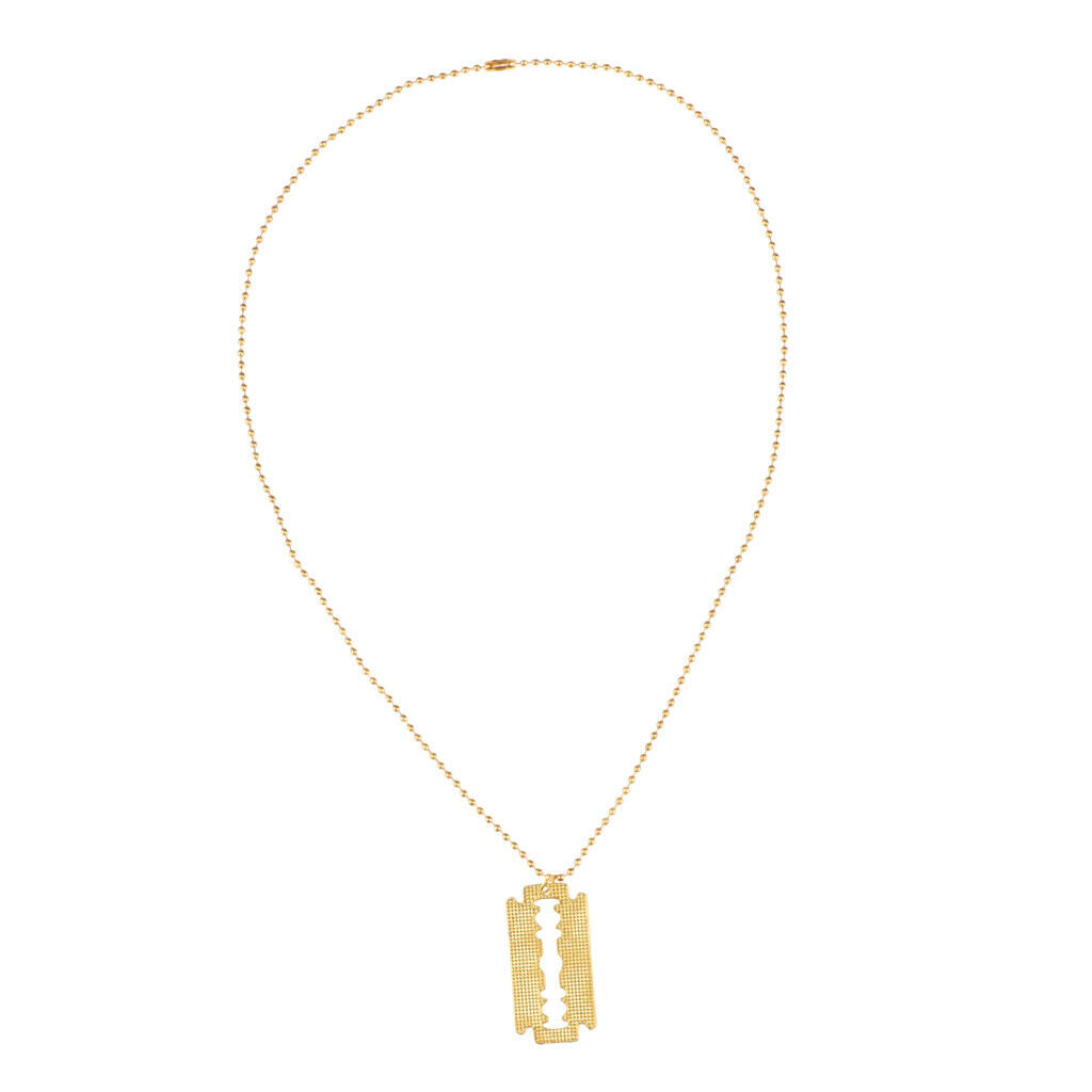 Creative Chic Women Men Fashion Blade Ball Chain Barber Stylist Jewelry Pendants