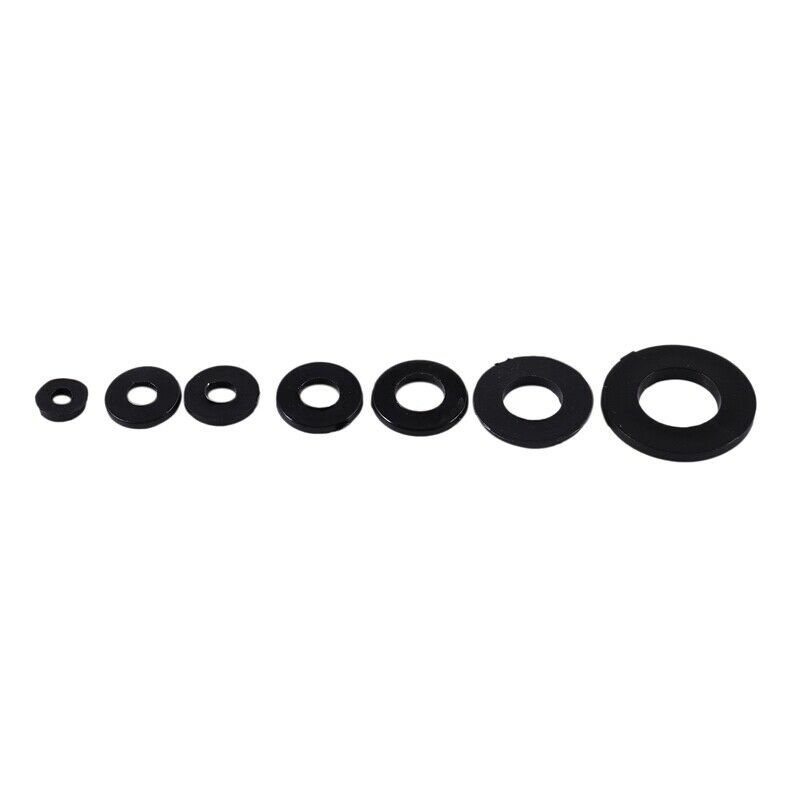 Nylon Flat Round Plastic Washer M2 M2.5 M3 M4 M5 M6 M8 Assortment Kit Black 35D8
