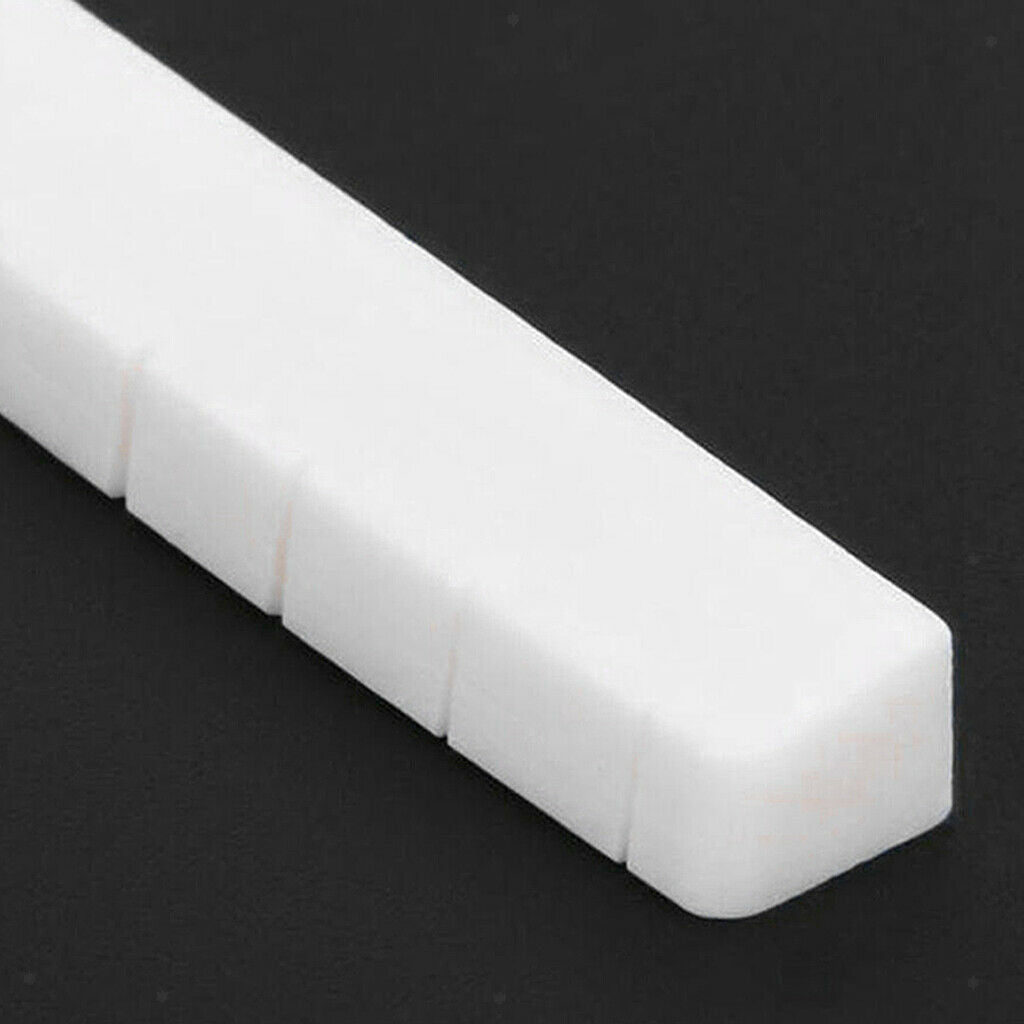 2 Pieces Electric Guitar Bone Nuts 6-String Slotted 43mm X 6mm X 8.5mm