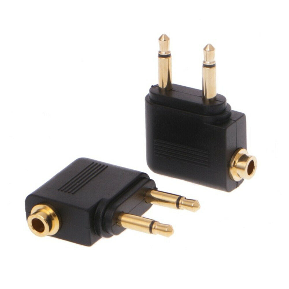 Airplane Headphone Splitter Mono Audio Converter Travel Jack Plug Adapter 3.5mm