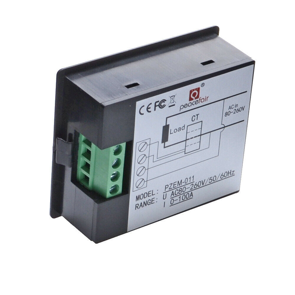 0-100A Power Meter/ac Digital Multifunction Power Monitor Meter Current/voltage