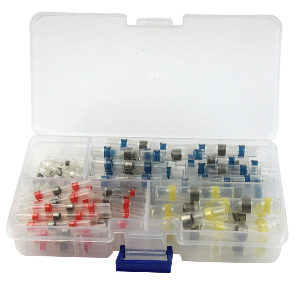 100 xWaterproof Solder Seal Heat Shrink Sleeve Wire  Connectors Set
