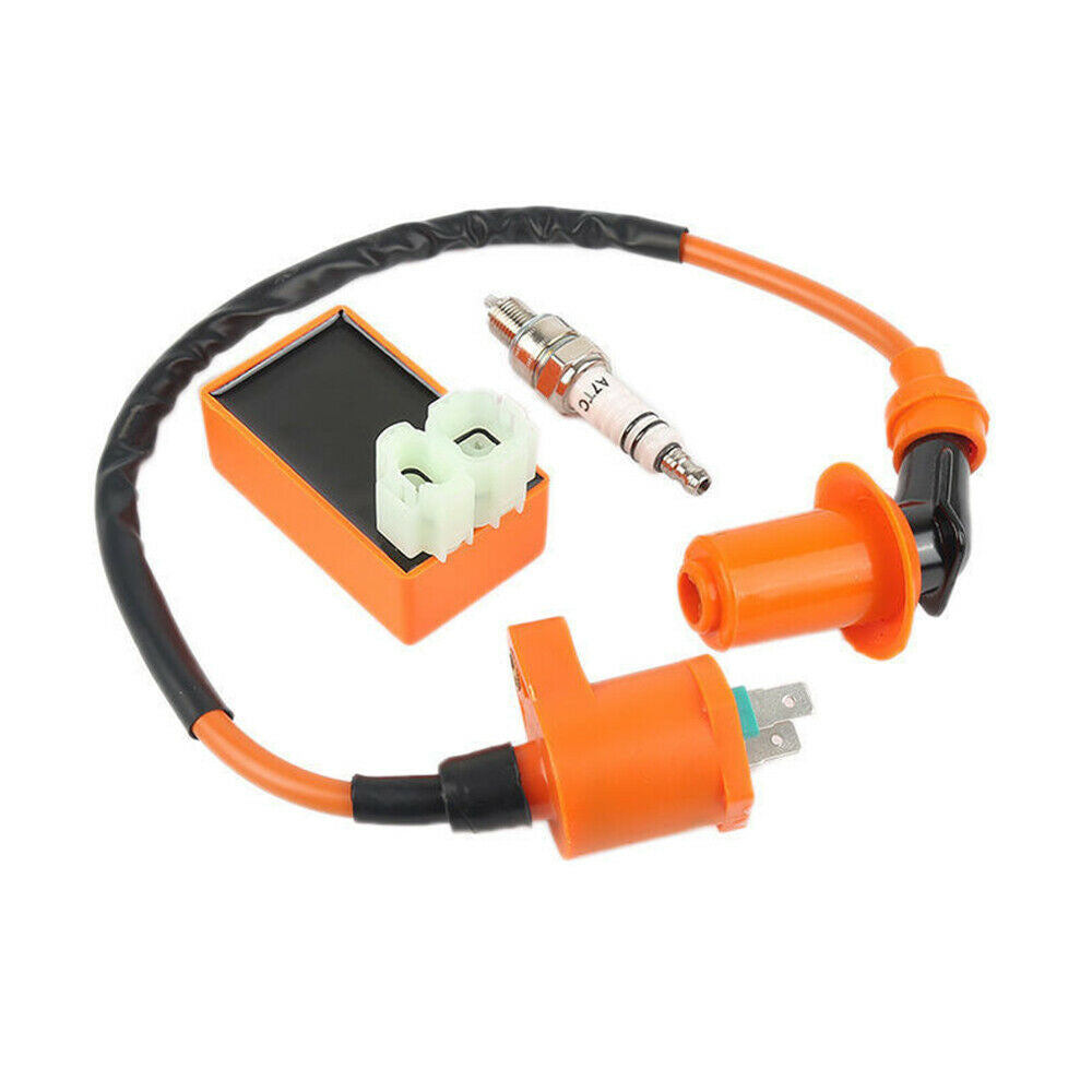 Ignition Coil CDI Spark Plug Kit For GY6 50-150cc 4-Stroke Engines Scooter Moped