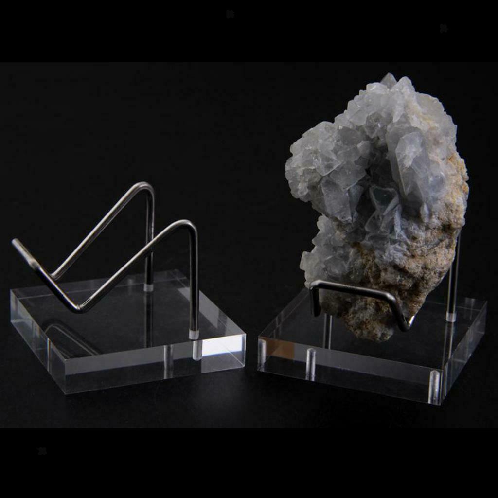 1pc Clear Acrylic Display Stand Crystal Cluster Minerals Rock Holder