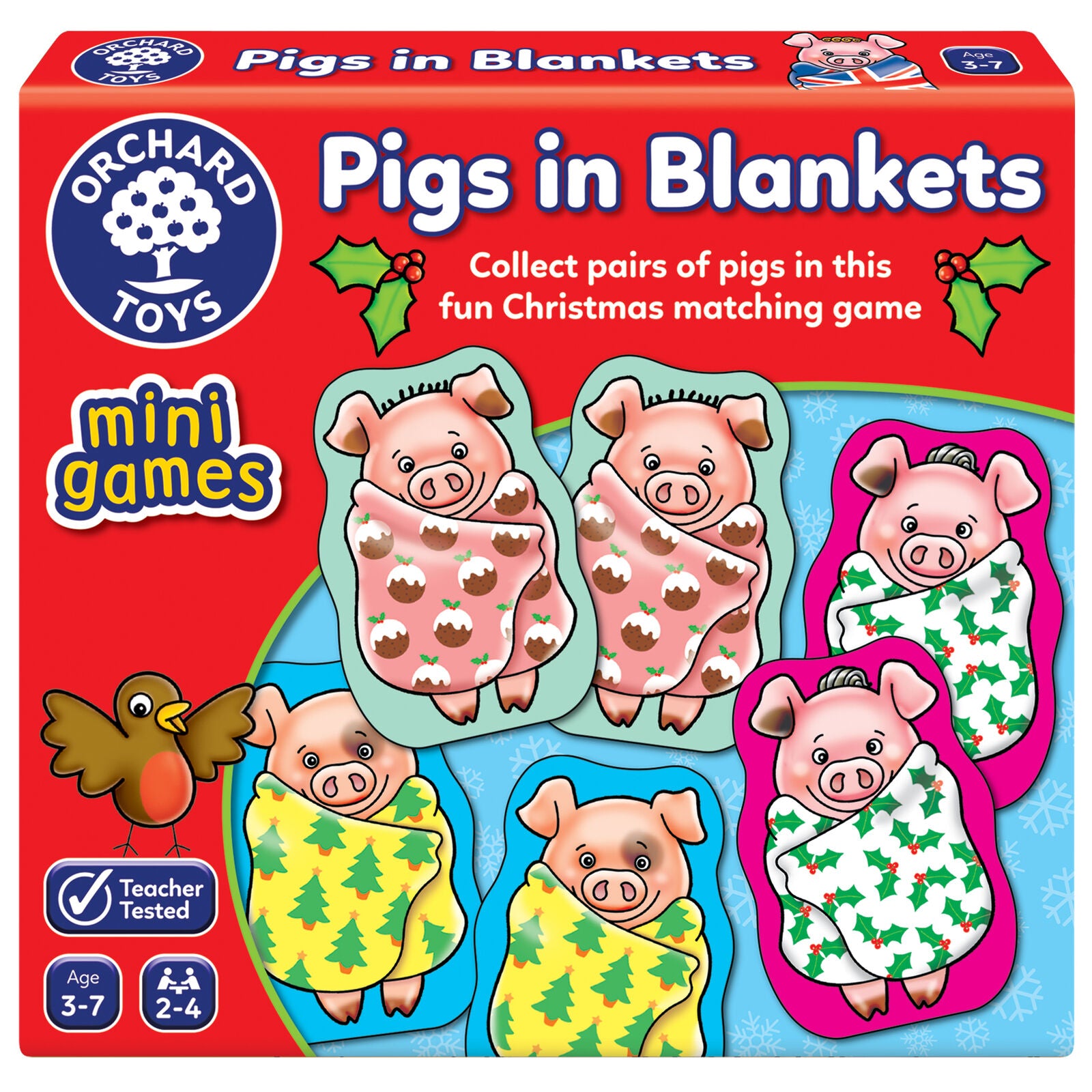 Orchard Toys 367 Pigs in Blankets Pairs Game Snap Matching Card Game Children 3+