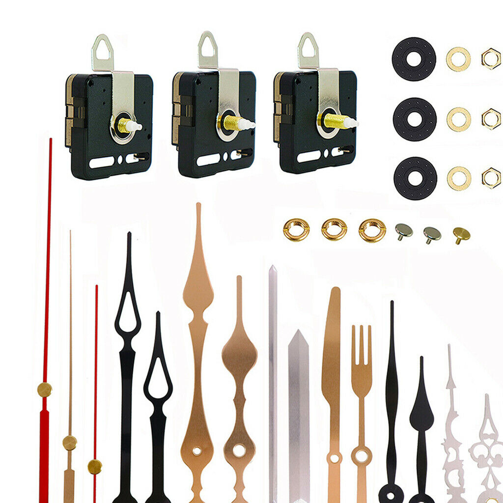 Non-Ticking Clock Movement Mechanism Repair Replace Tool Metal Hands Clocks