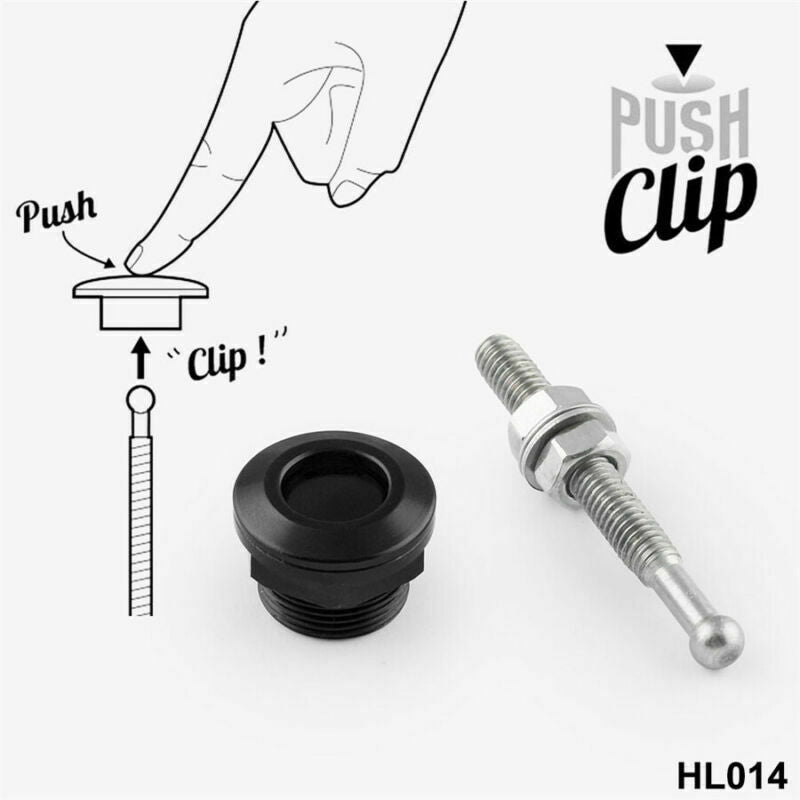 22mm Push Button Bonnet Hood Pin Lock Clip Kit Car Quick Release Bumper Latch 4X