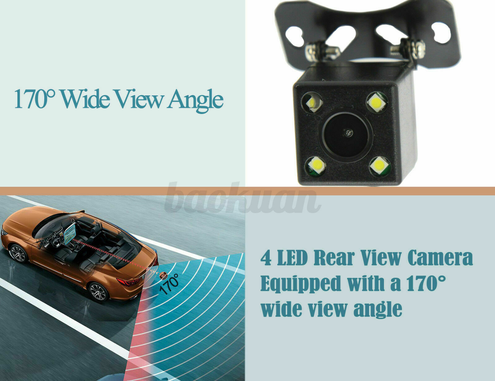 4.1''Car Rear View Reverse Backup Camera Parking Waterproof Night Vision HD