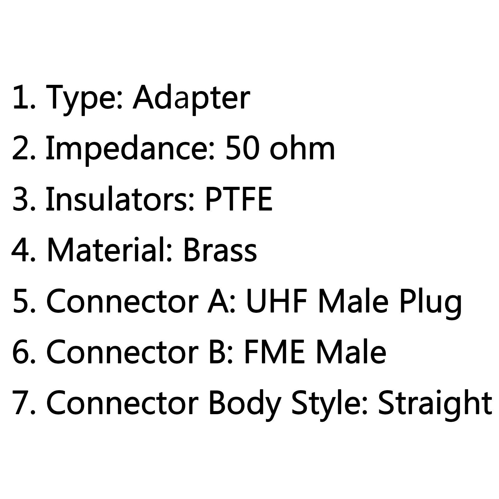 10pcs PL259 UHF Male Plug to FME Male Straight Connector RF Converter Adapter CA