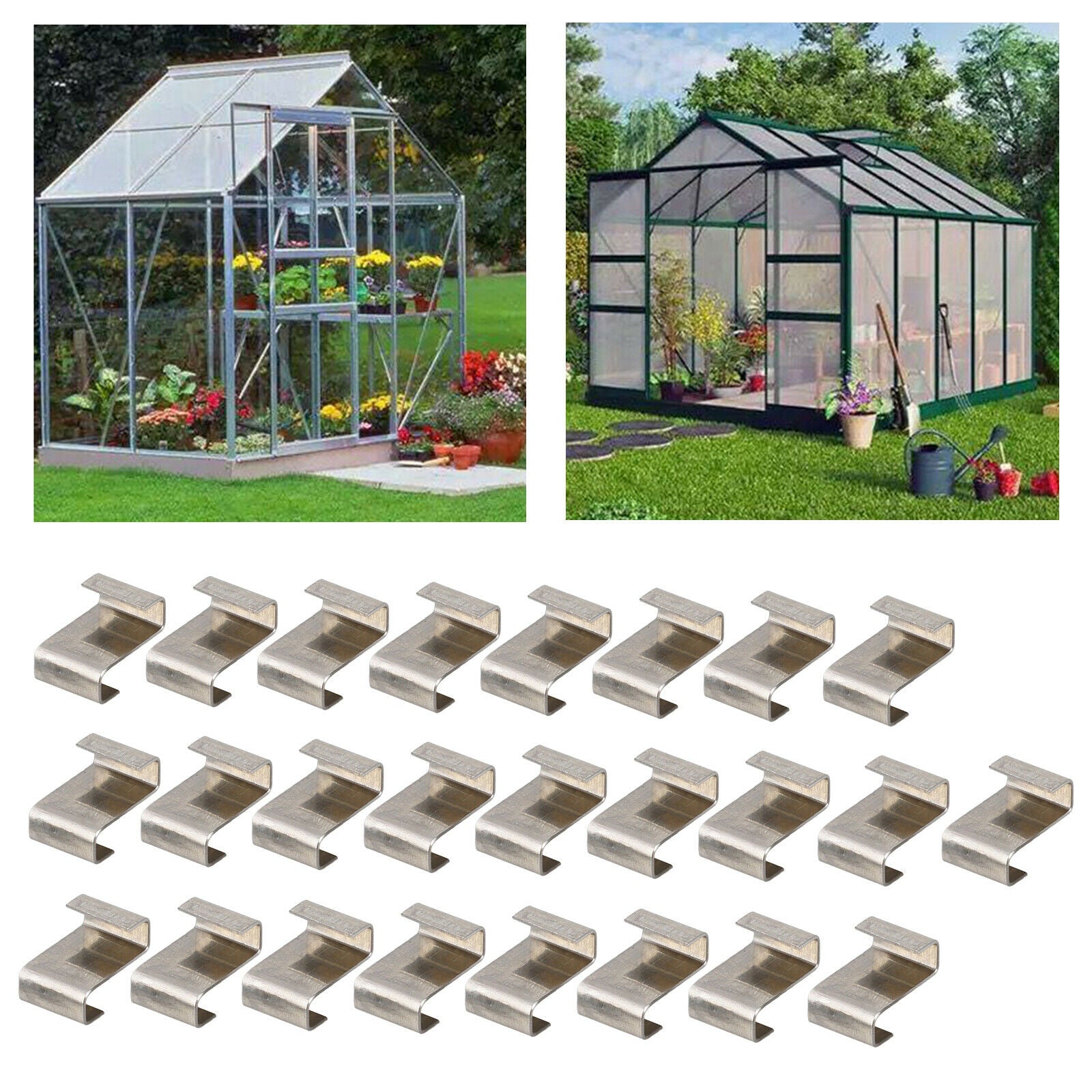 Greenhouse Glass Panel Z-shaped Clips Fixing Glass Glazing Clips Clamps