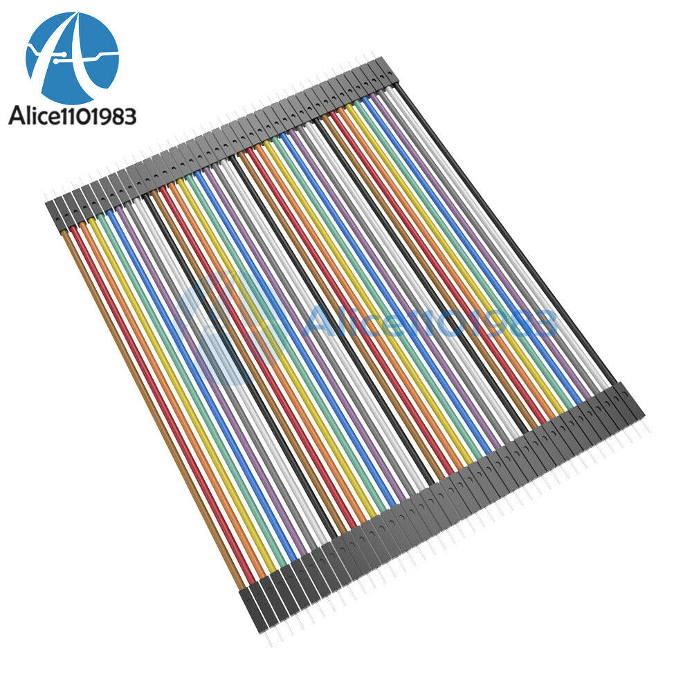 Durable 40pcs Dupont 10CM Male To Male Jumper Wire Ribbon Cable for Breadboard