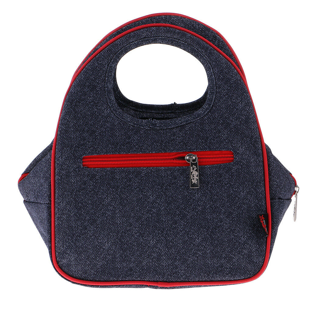 Woven Cool Bag Lunch Box School Office Picnic Insulated Thermal Cooler Totes