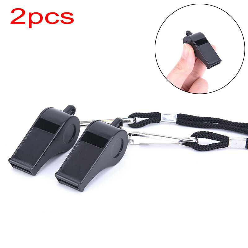 2Pcs Whistle Sports Referee Training Whistle Outdoor Survival With LanyaF.l8