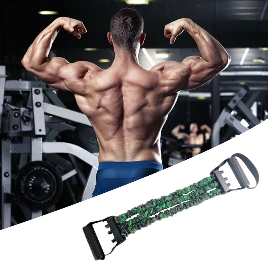 Chest Expander Arm Strength Resistance Bands Home Gym Fitness 105lbs