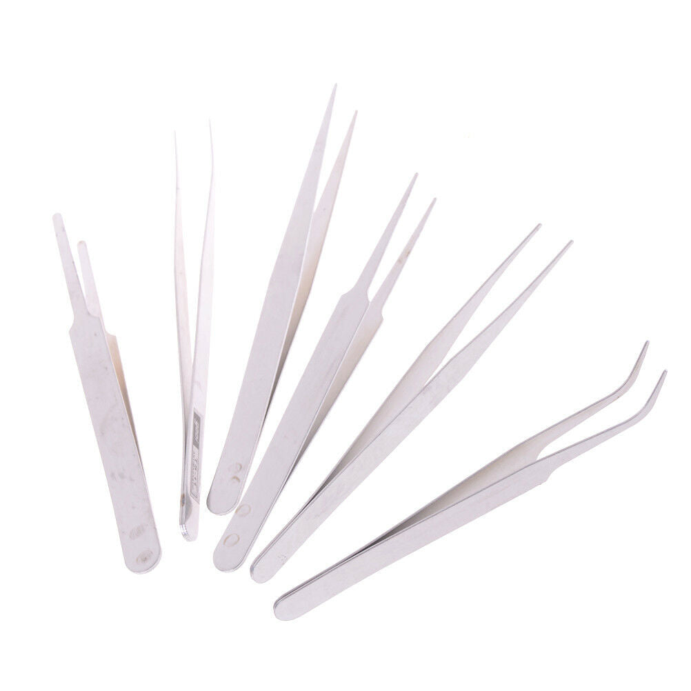 6Pcs/Set Stainless Steel Anti-static Tweezer Repair Maintenance Too.l8