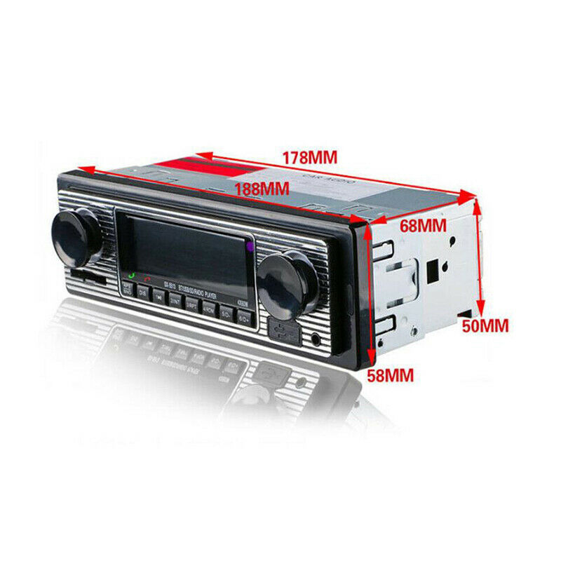 Bluetooth Retro Car Radio MP3 Player Stereo USB AUX Classic Car Stereo-AudioBDA