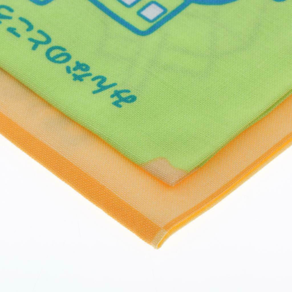 1 Pair Kids Waterproof Handkerchiefs Cotton Cartoon Hankie Hanky Kerchiefs