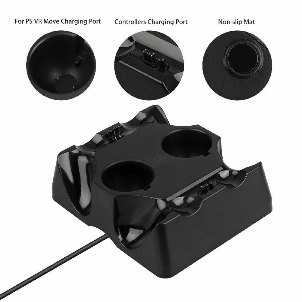 Controller Charger Dock Power Charging Stand For PS4/MOVE/PS4 VR New