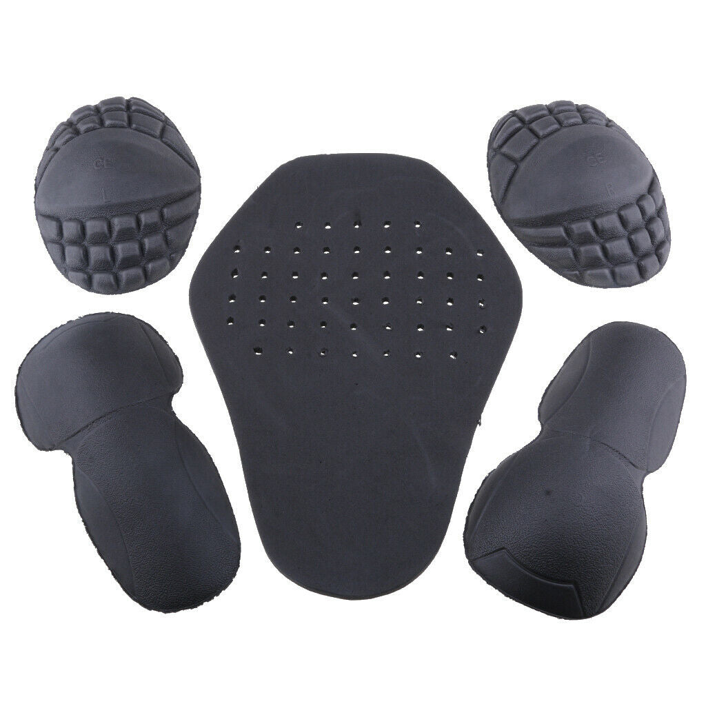 5 Pieces Motorcycle Riding Shoulder / Elbow / Back Protection Pads Armour