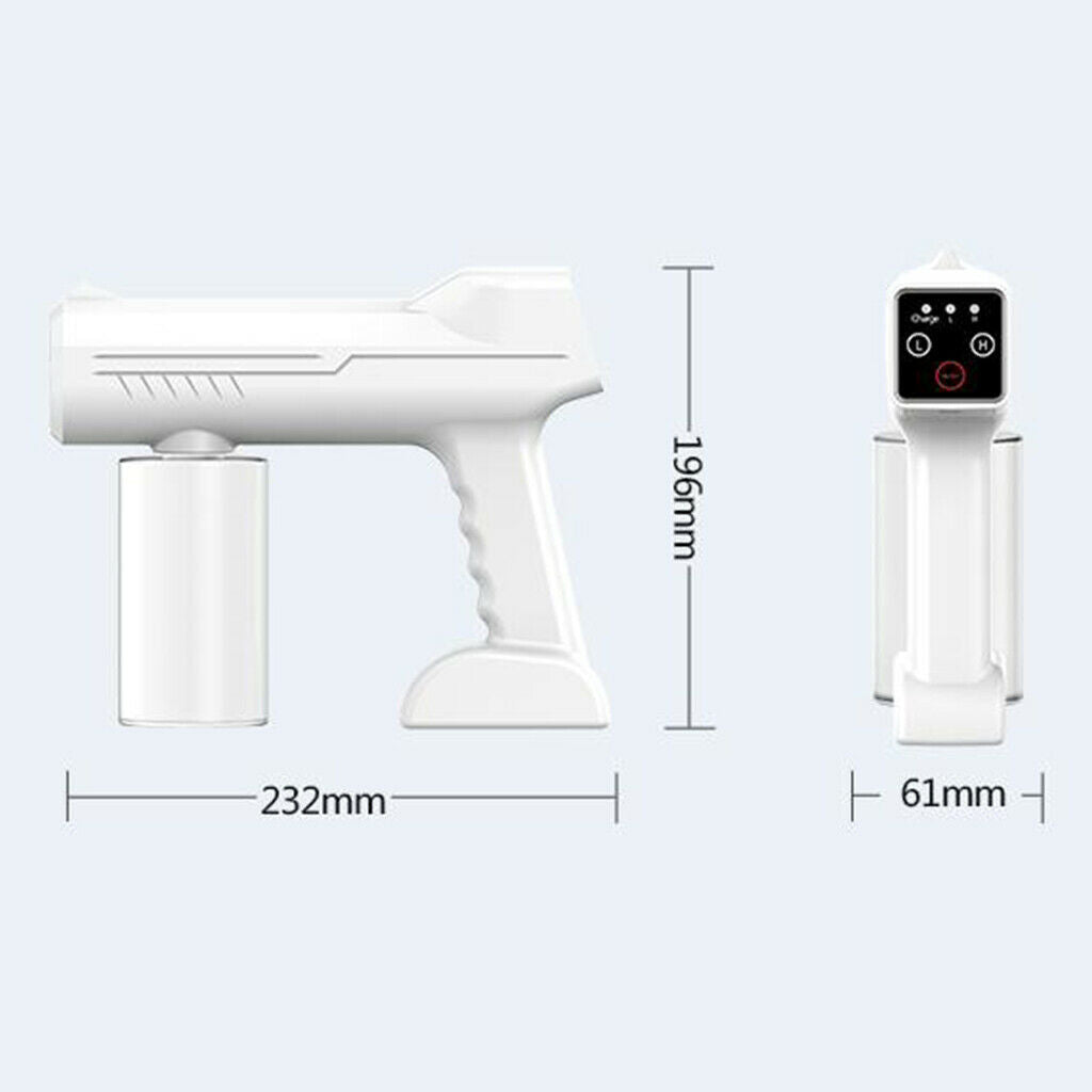 USB Rechargeable Nano Blue Light Steam Spray Disinfection Sprayer Gun 300ml