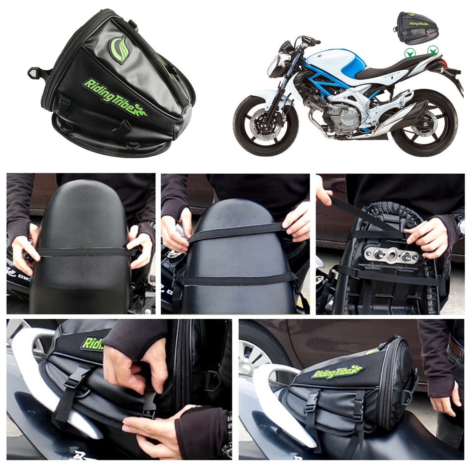 Universal Cycling Motorcycles Bicycle Seat Saddle Bags Rear Tail Pack / Seat Bag